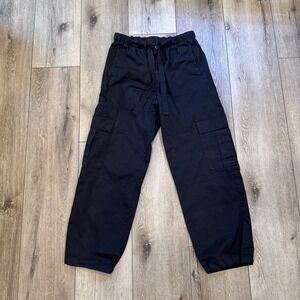 Gap Womens Pants Black Size Small Cargo Elastic Waist Pull On Cotton Blend #1002